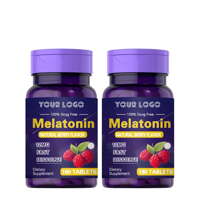 Melatonin Tablets - Manufacturer Wholesale 12mg Fast Dissolve Time Release Sleep