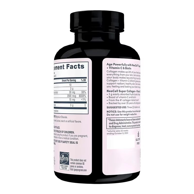 Super Collagen Tablets - Manufacturer Vitamin C Biotin 180Ct Skin Hair Joint