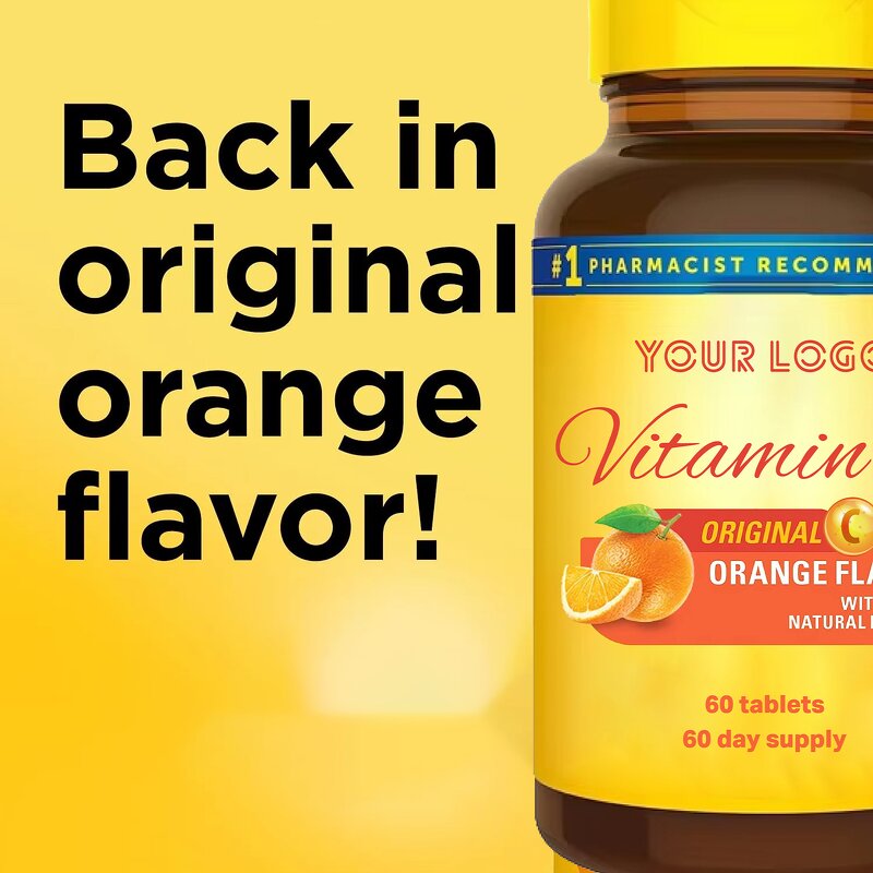 Vitamin C Tablets - Manufacturer Hot Selling 60Ct Antioxidant Immune Support