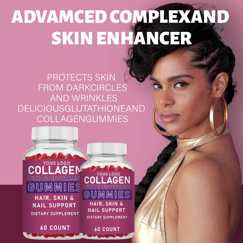 Collagen Gummies - Manufacturer Vegan Berry Skin Hair Nails Anti-Aging Hydration