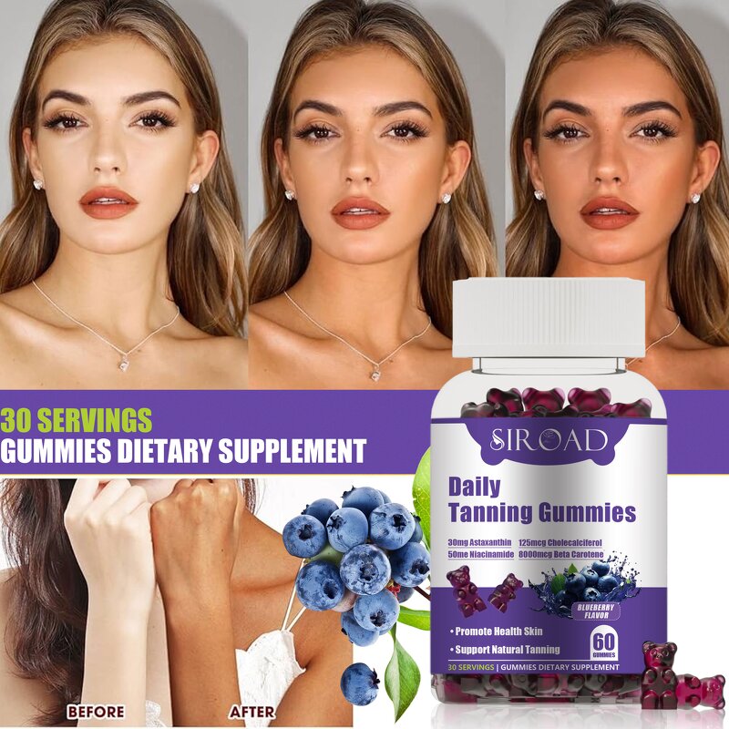 Tanning Gummies Manufacturer - Factory Price with Beta-Carotene Lycopene