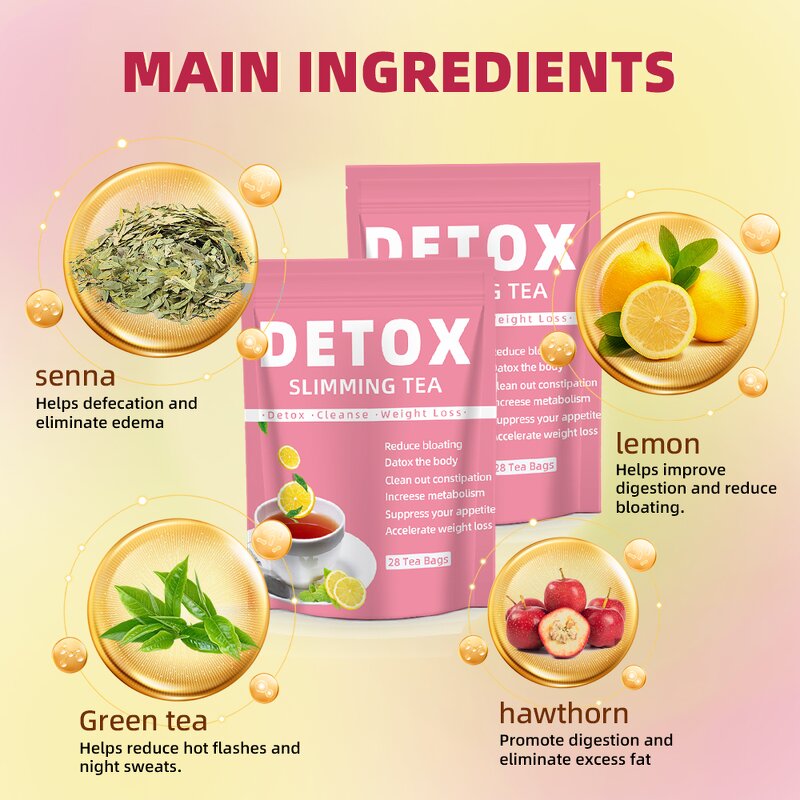 Sliming Tea Manufacturer - Organic Detox 14/28 Day for Flat Tummy