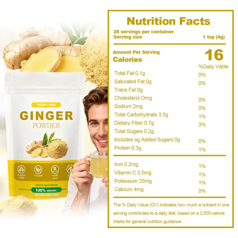 Ginger Root Powder Manufacturer - Premium Organic with Aloe Vera Extract