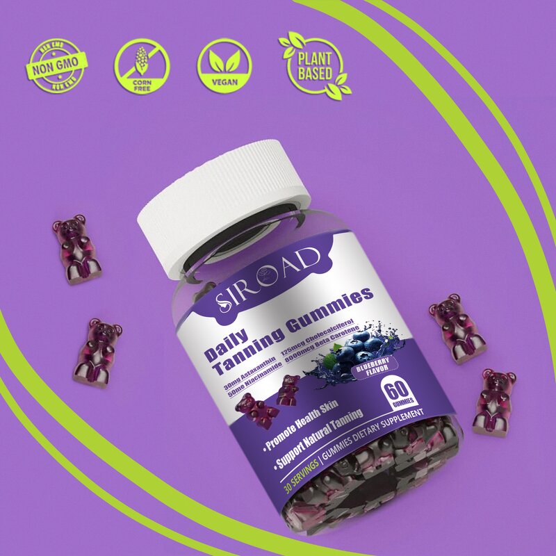 Tanning Gummies Manufacturer - Factory Price with Beta-Carotene Lycopene