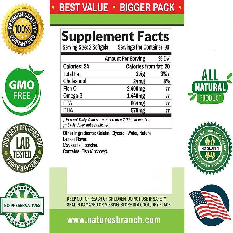 Fish Oil Softgel Manufacturer - with EPA & DHA for Brain & Beauty