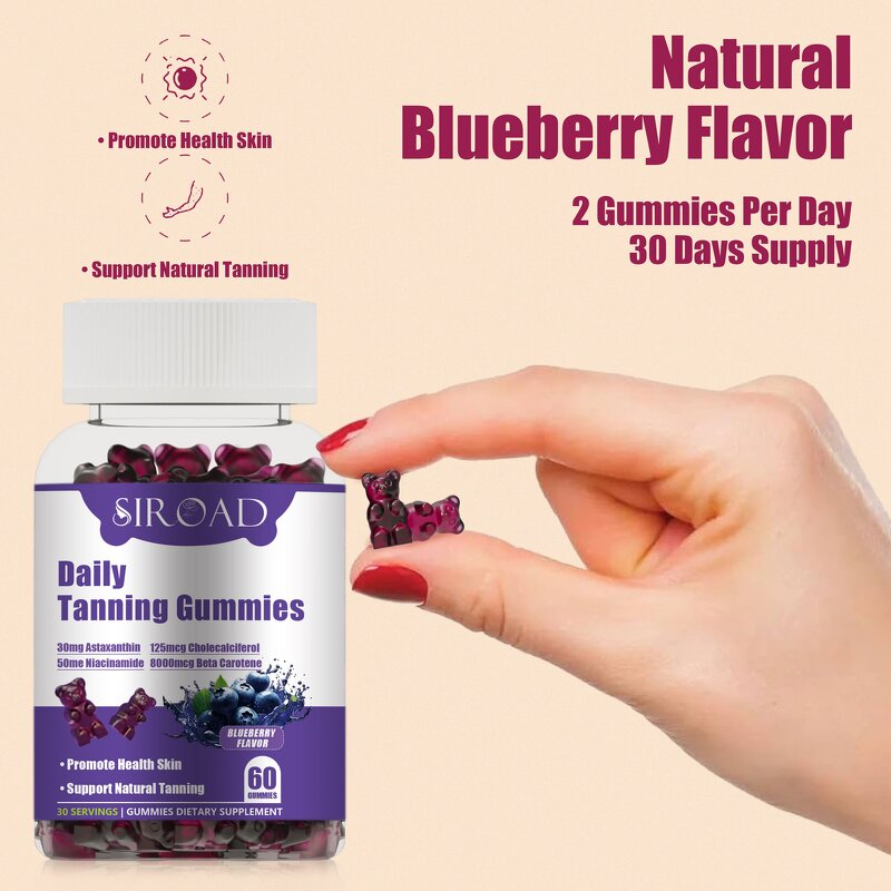 Tanning Gummies Manufacturer - Factory Price with Beta-Carotene Lycopene