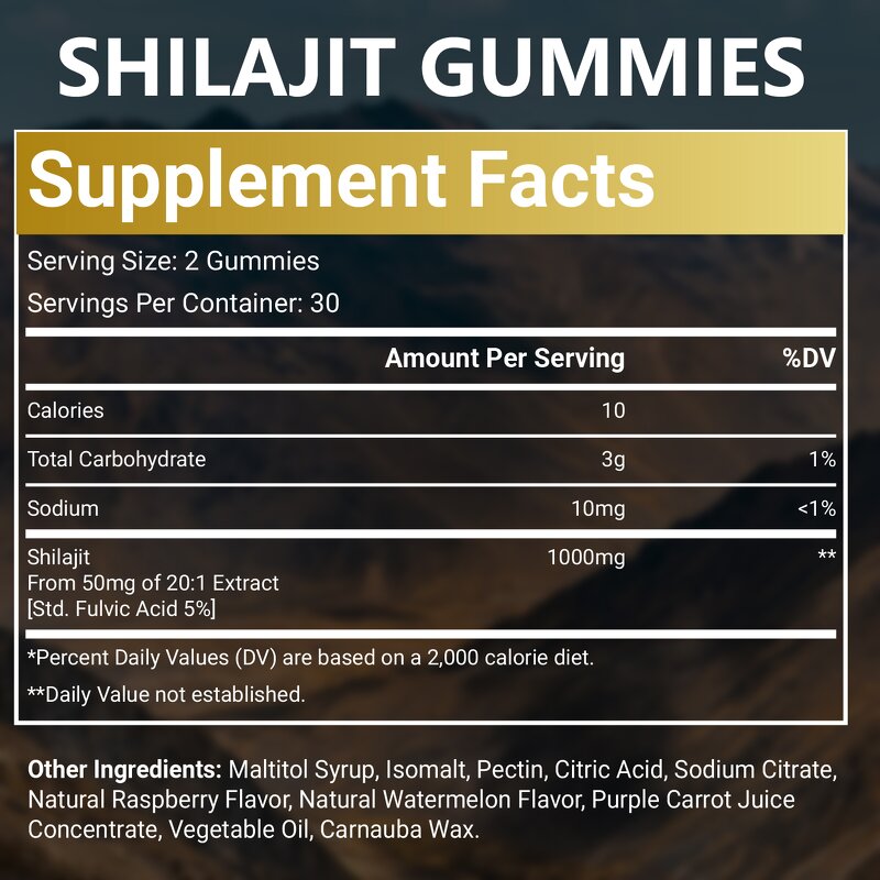 Shilajit Gummies - Manufacturer OEM 100% Himalayan Pure Private Label Health