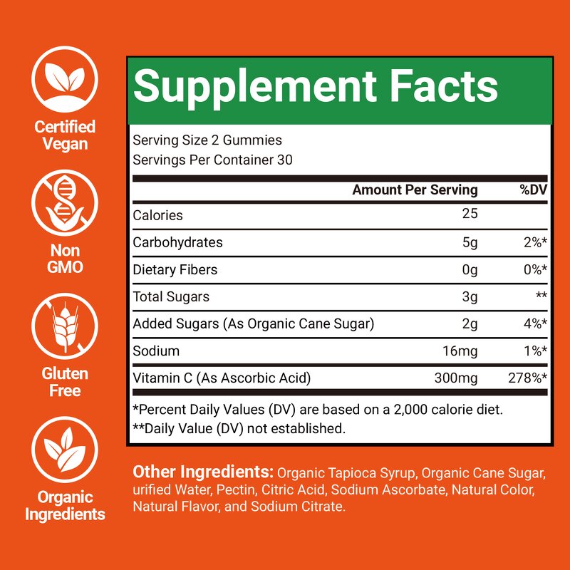 Vitamin C Gummies - Manufacturer OEM Private Label Chewable Adult Kids Bears