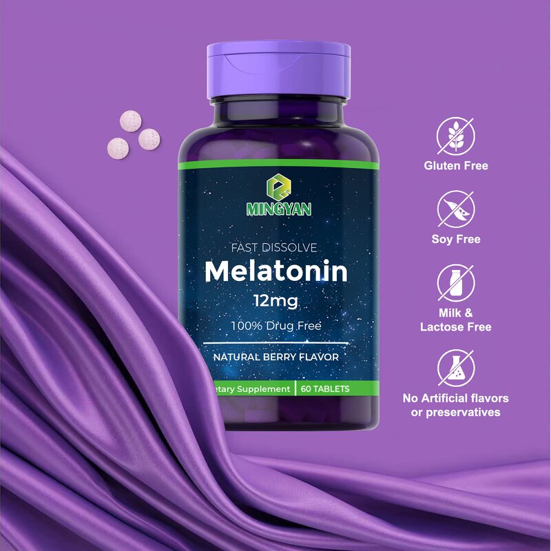 Melatonin Tablets - Manufacturer Wholesale Fast Dissolve Nighttime Sleep Stress