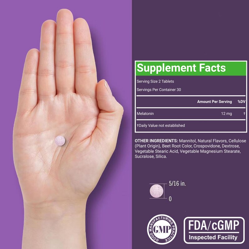 Melatonin Tablets - Manufacturer Wholesale Fast Dissolve Nighttime Sleep Stress