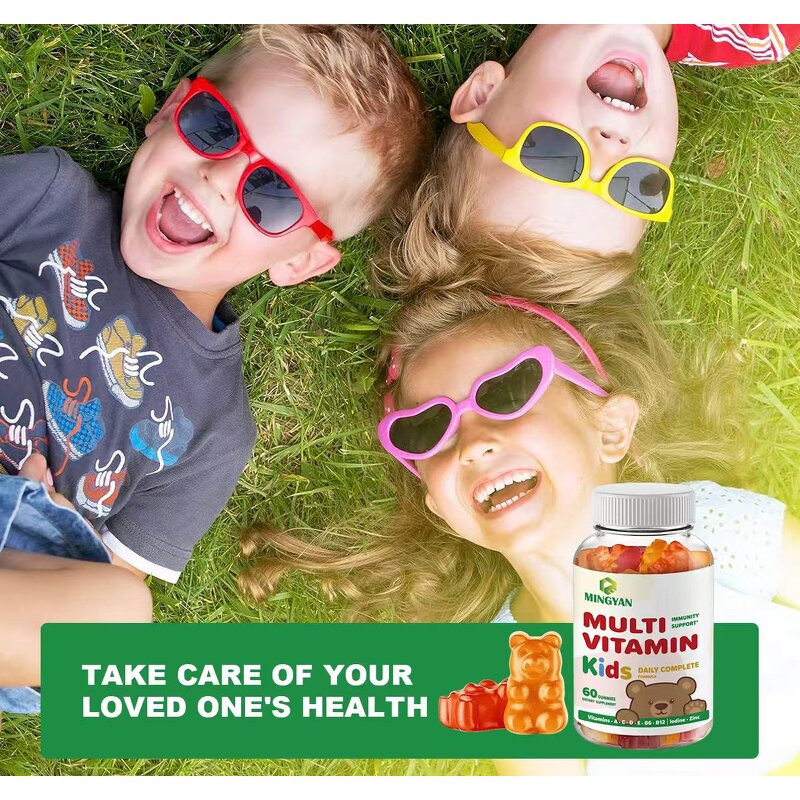Kids Multivitamin Gummies - Manufacturer OEM/ODM Immune Bone Plant-Based C & D