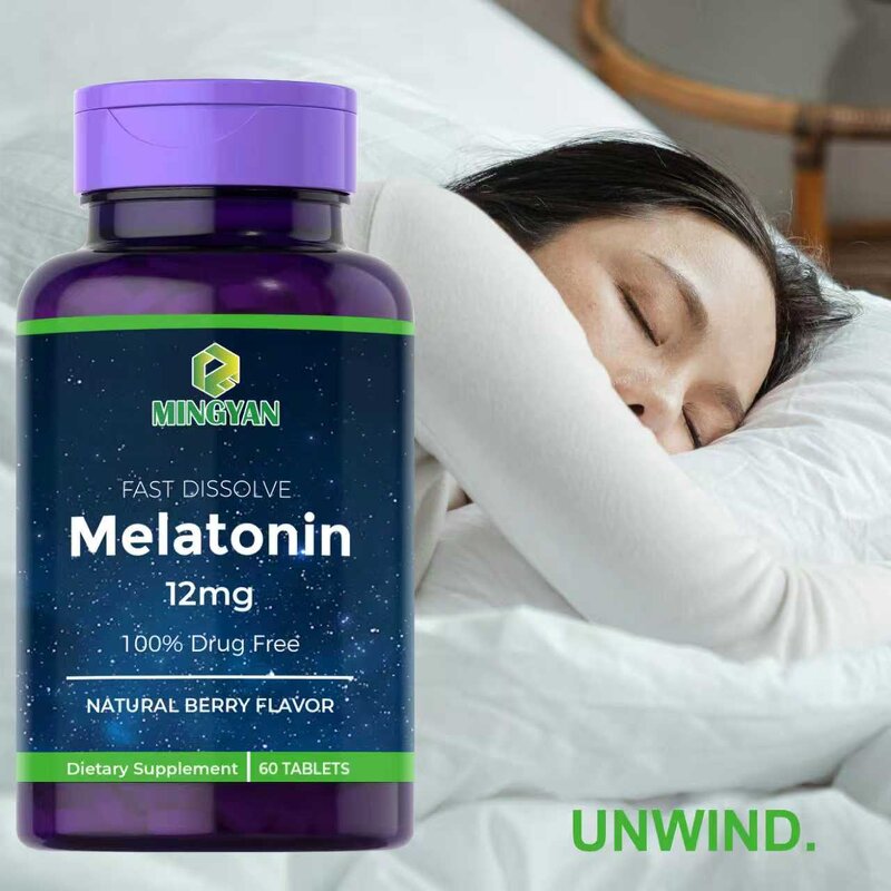 Melatonin Tablets - Manufacturer Wholesale Fast Dissolve Nighttime Sleep Stress