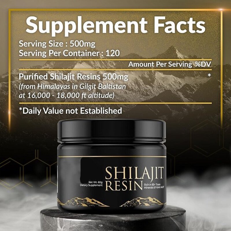 Shilajit Resin - Manufacturer Private Label Himalayan 85+Trace 75%Fulvic Acid