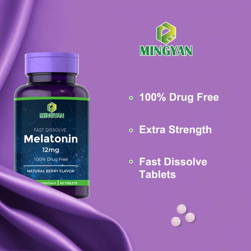 Melatonin Tablets - Manufacturer Wholesale Fast Dissolve Nighttime Sleep Stress