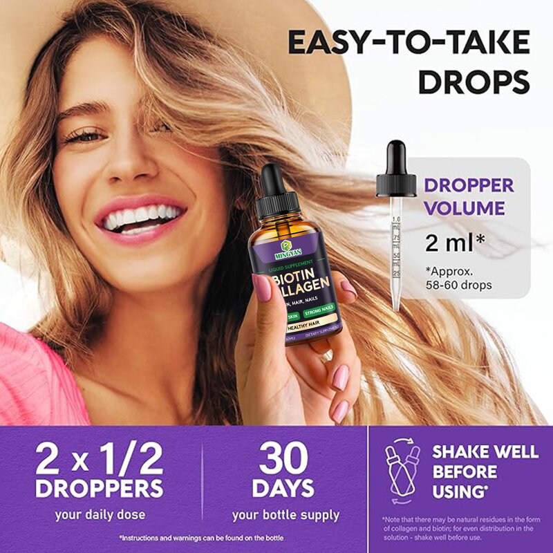 Biotin Collagen Drops - Manufacturer Private Label Hair Growth Nail Strength