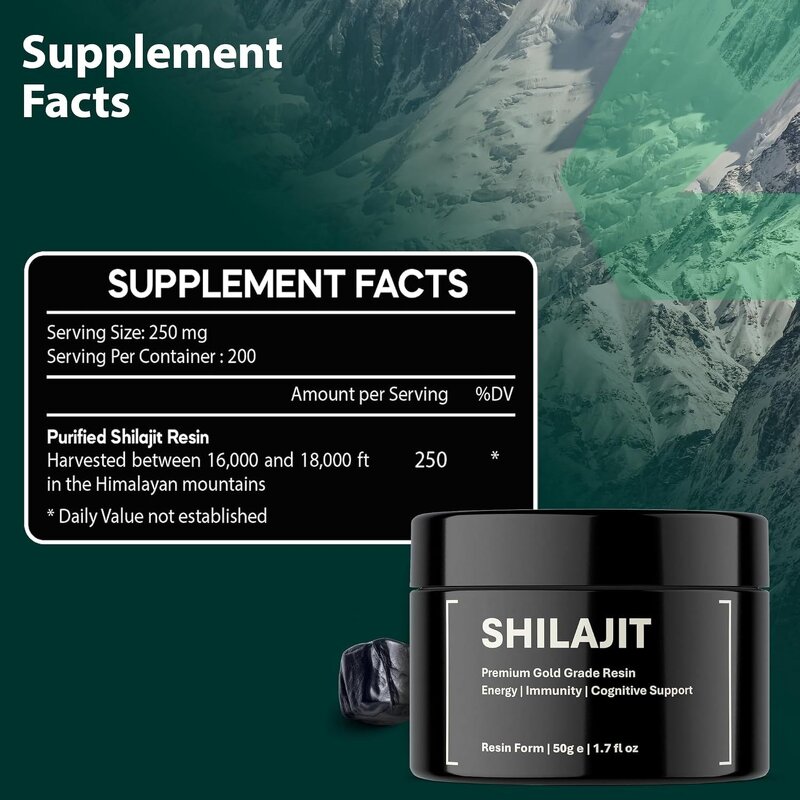 Shilajit Resin - Manufacturer OEM/ODM 600mg 80%Fulvic 85+Trace Cognitive