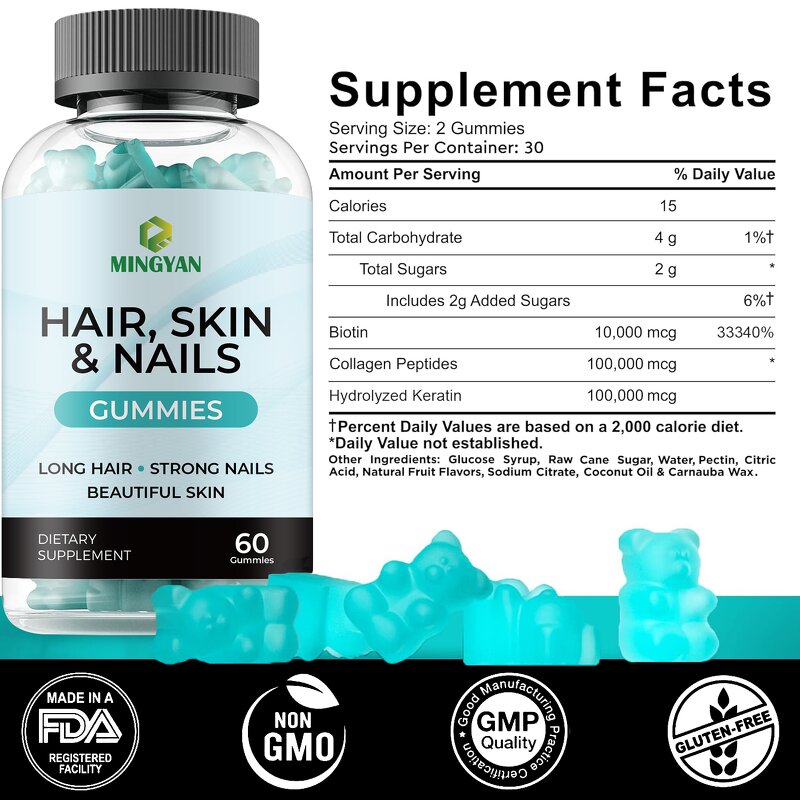 Biotin Keratin Gummies - Manufacturer OEM ODM Natural Hair Skin Nails Growth