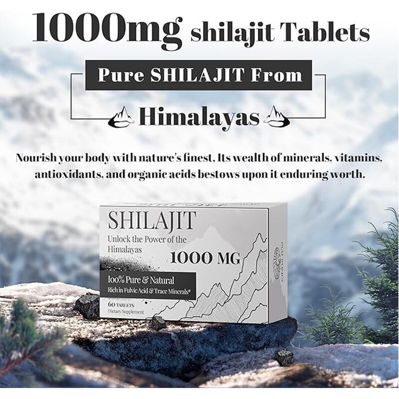 Shilajit Tablets - Manufacturer Premium Himalayan 85+Trace Fulvic Energy