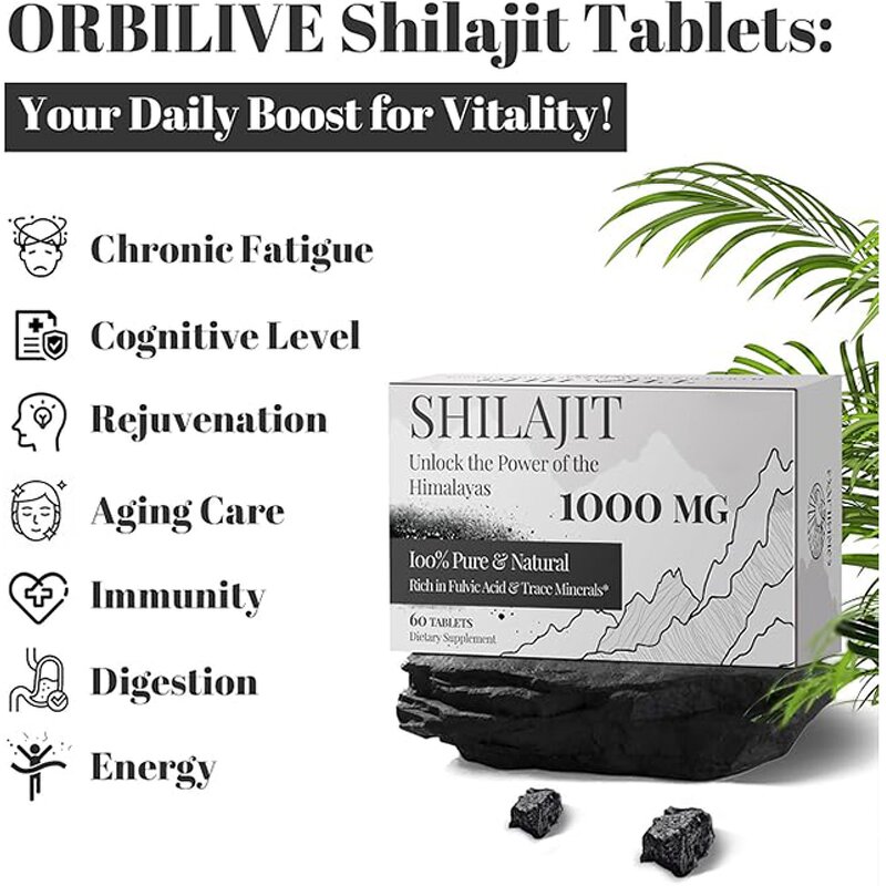 Shilajit Tablets - Manufacturer Premium Himalayan 85+Trace Fulvic Energy