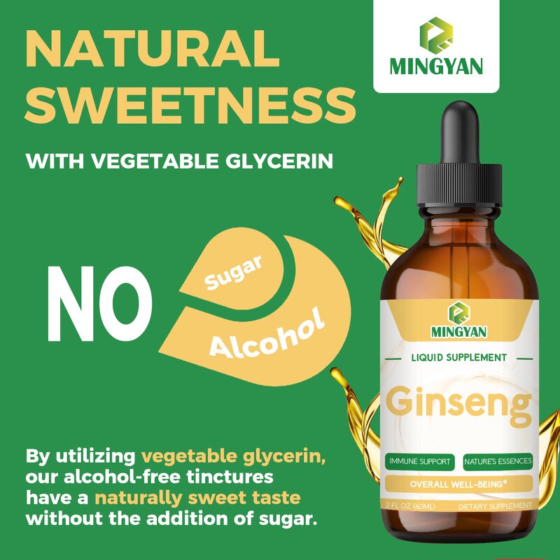 Panax Ginseng Drops - Manufacturer Organic Korean Root Overall Well-Being Immune