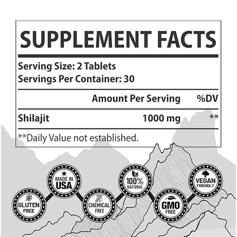 Shilajit Tablets - Manufacturer Premium Himalayan 85+Trace Fulvic Energy