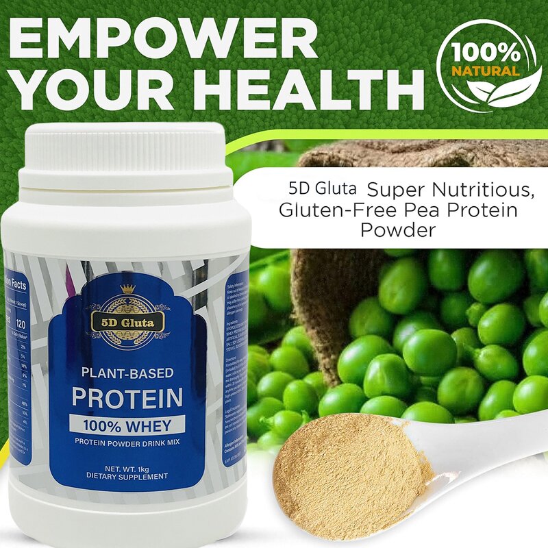 5D Gluta Protein Powder - Manufacturer 100% Whey Plant-Based Vegan Pea Gluten Free