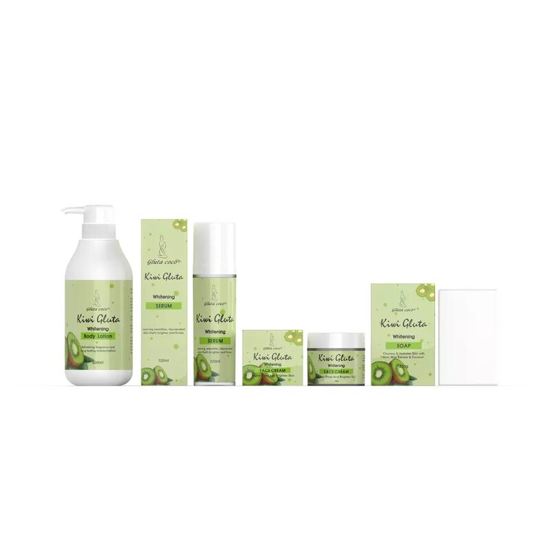 Kiwi Gluta Facial Set - Manufacturer Custom Brightening Bleaching Cream Lotion Serum