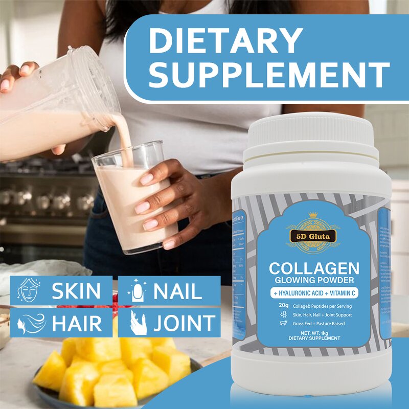 5D Gluta Collagen Powder - Manufacturer 1KG Whey Vitamin C Repair Organic Drink