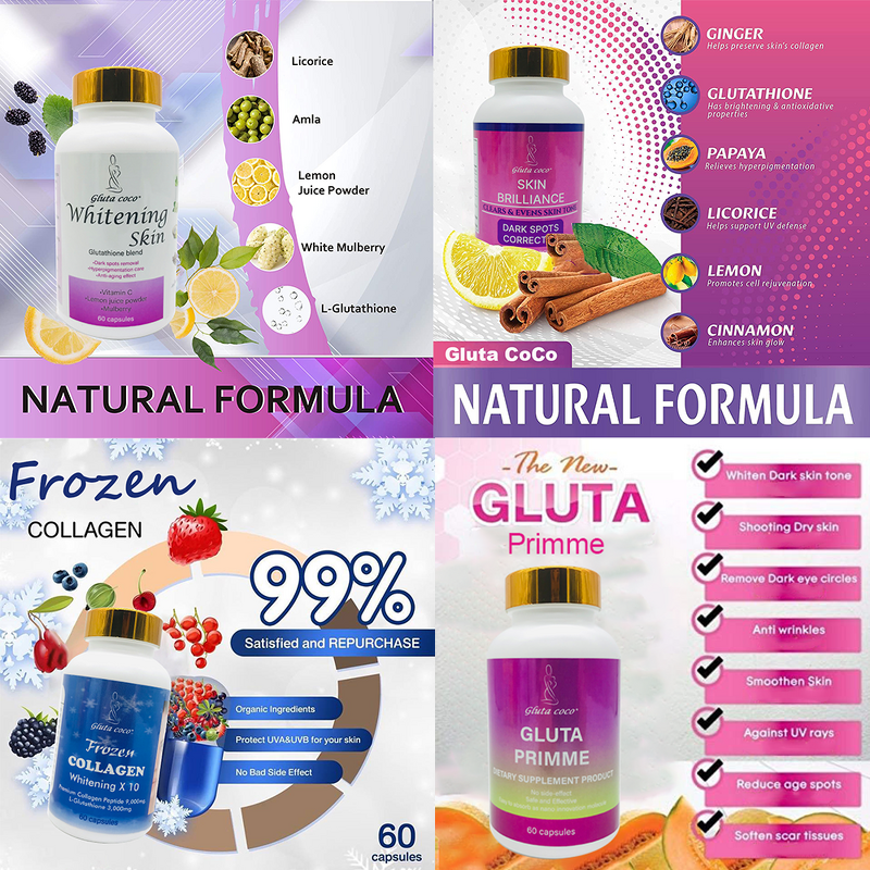 Gluta Supplements - Manufacturer Whitening Bleaching Antioxidant Hyperpigmentation Capsule