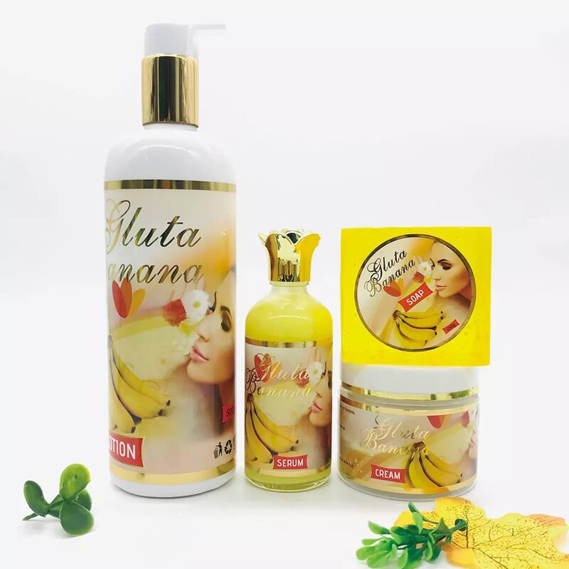 Banana Whitening Set - Manufacturer Organic Gluta Cream Lotion Serum Soap Black Women