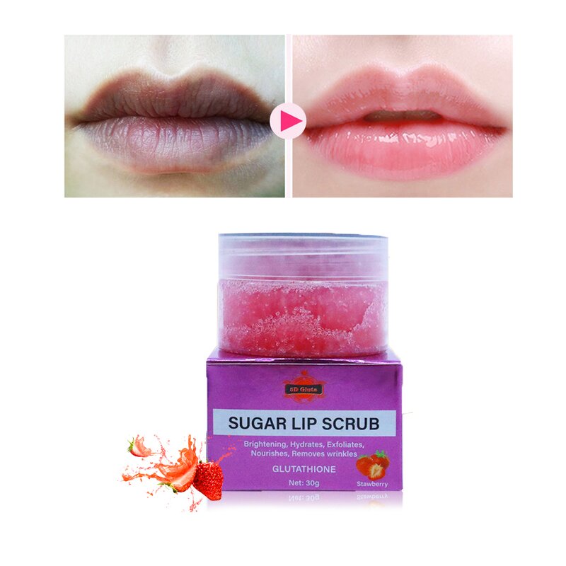 Pink Lip Scrub - Manufacturer Custom Logo Private Label Brightening Vegan Strawberry