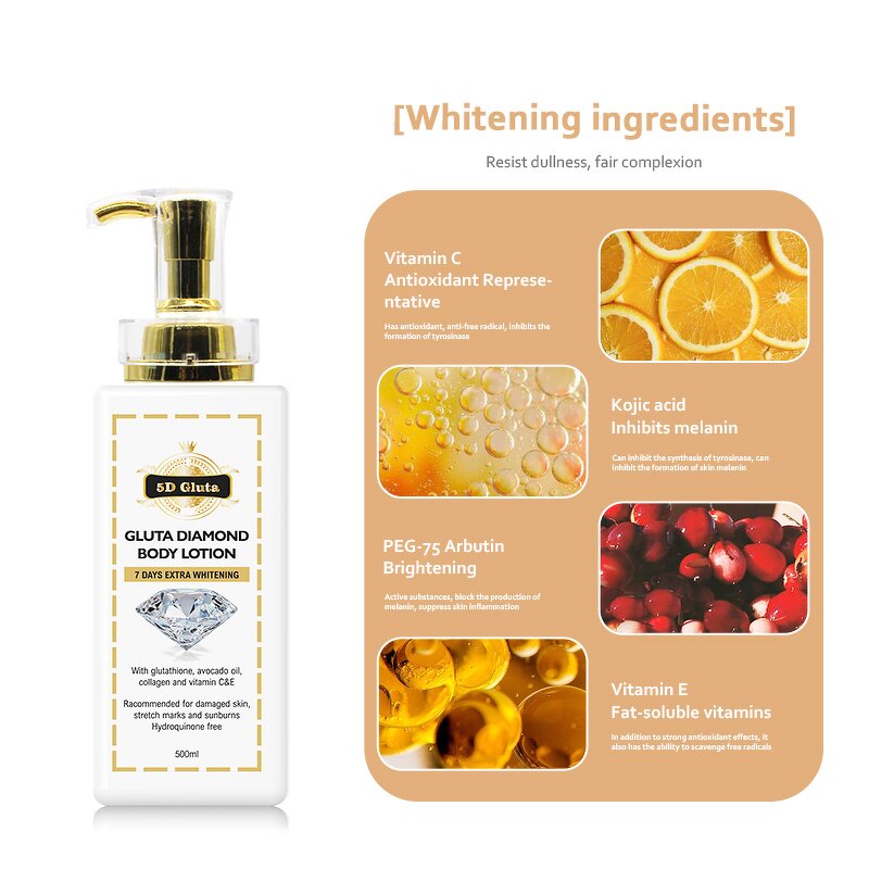 Body Lotion - Manufacturer 7 Days Extra Brightening Whitening Black Skin Private Label