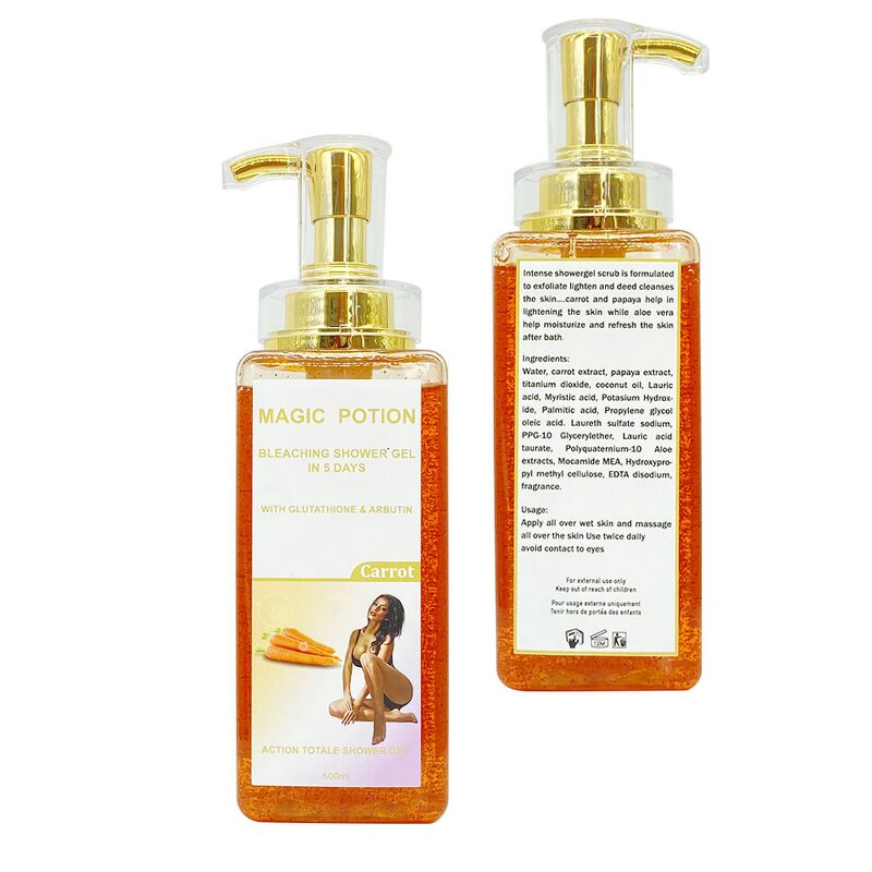 Magic Potion Shower Gel - Manufacturer Glutathio Carrot Orange Exfoliating Bleaching