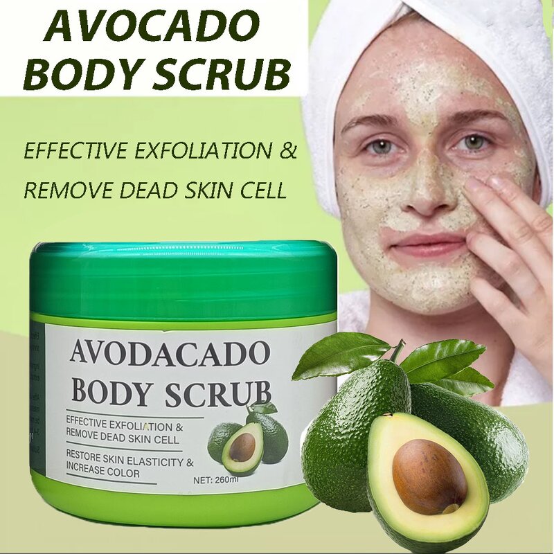 5D Gluta Avocado Scrub - Manufacturer Exfoliation Remove Dead Skin Lighten Elasticity