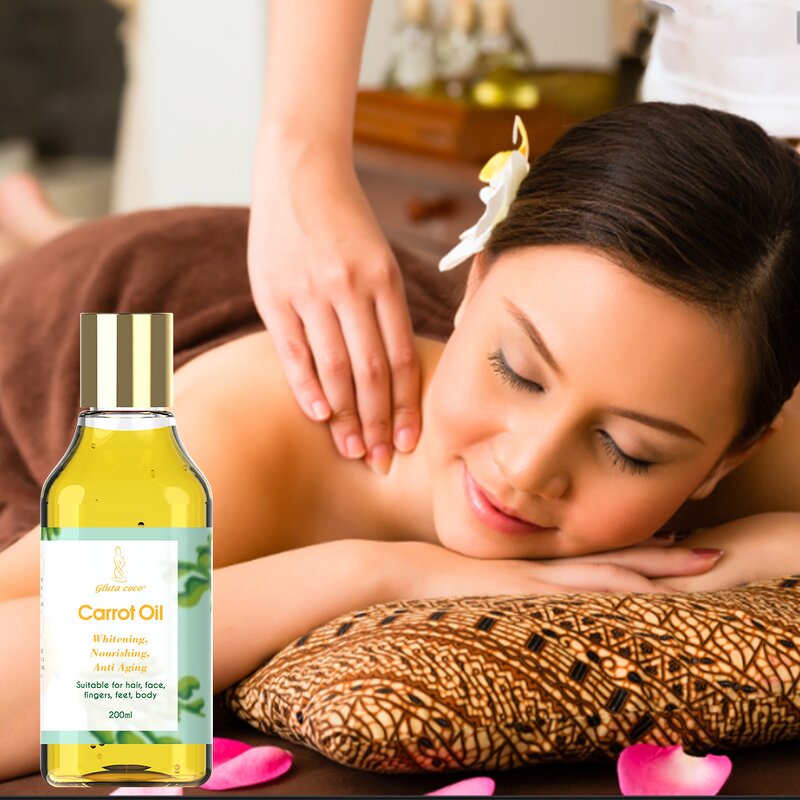 5D Gluta Carrot Oil - Manufacturer Whitening Nourishing Anti Aging Organic 200 ml