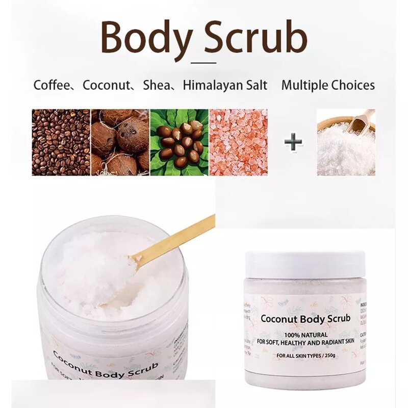 Sugar Body Scrub - Manufacturer Coconut Natural Exfoliator Whitening Private Label