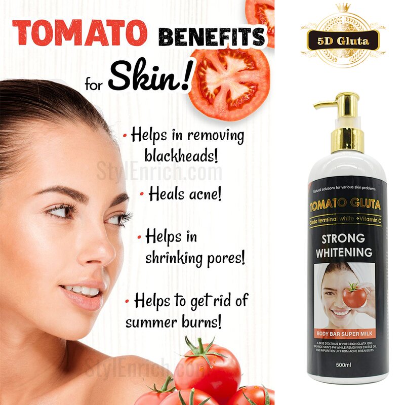 Tomato Gluta Lotion - Manufacturer 5D 5 Days Vitamin C Terminal White Whitening