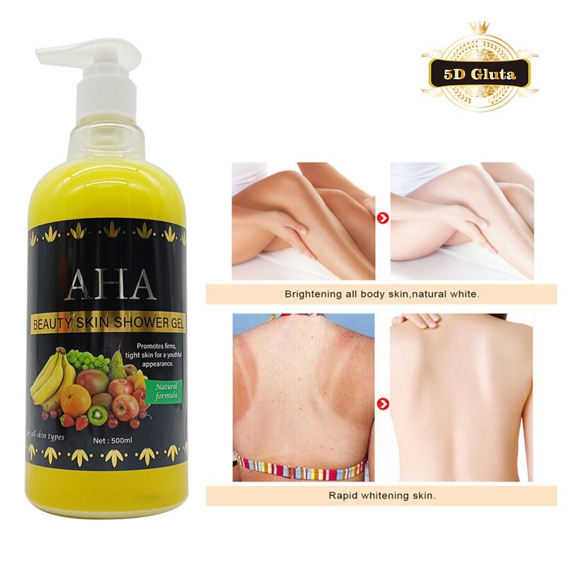 5D Gluta AHA Shower Gel - Manufacturer Beauty Skin Firms Tight Fast Action