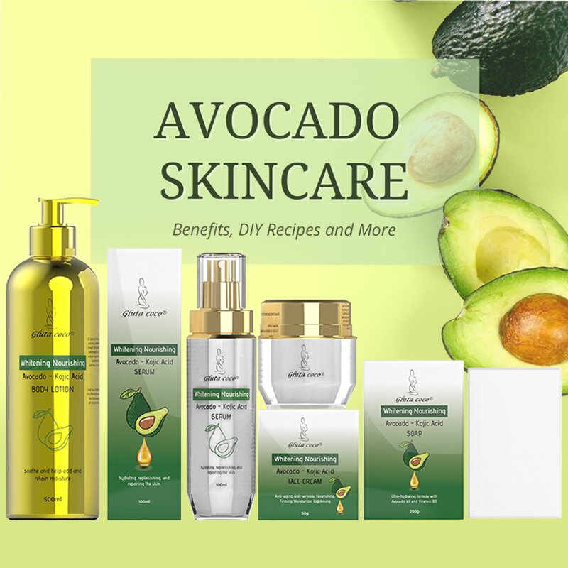 Avocado Facial Kit - Manufacturer OEM Whitening Nourishing Serum Cream Soap Hydrating