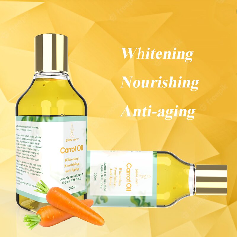 5D Gluta Carrot Oil - Manufacturer Whitening Nourishing Anti Aging Organic 200 ml