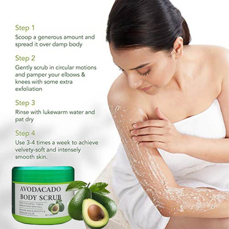5D Gluta Avocado Scrub - Manufacturer Exfoliation Remove Dead Skin Lighten Elasticity