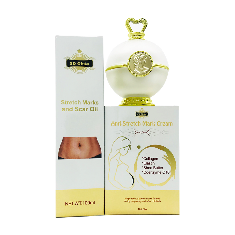 5D Gluta Stretch Mark Cream - Manufacturer Anti Reduce Scar Massage Fast Results