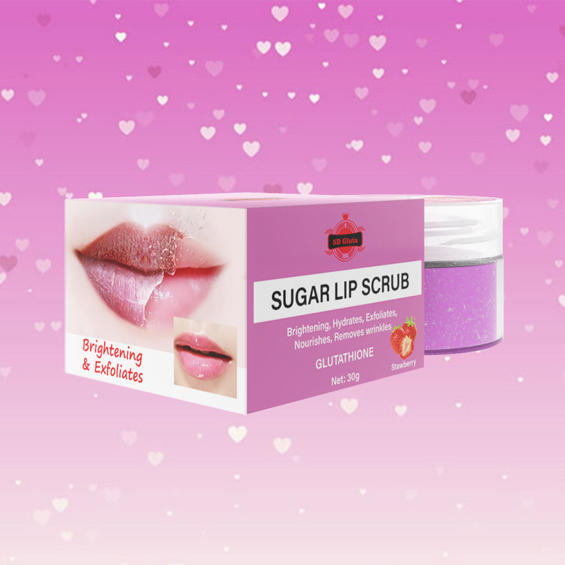 5D Gluta Lip Scrub - Manufacturer Sugar Brightening Hydrates Exfoliates Nourishes