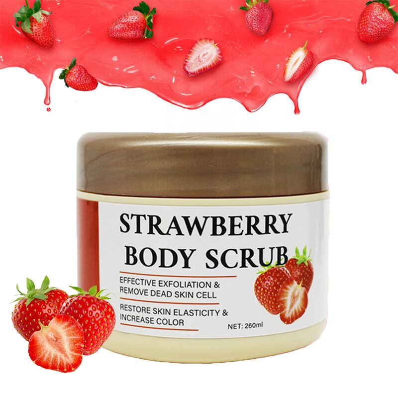 5D Gluta Strawberry Scrub - Manufacturer Exfoliation Remove Dead Skin Lighten Elasticity