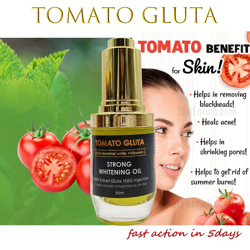 Tomato Gluta Serum - Manufacturer 5D 5 Days Vitamin C Strong Whitening Effect Serum