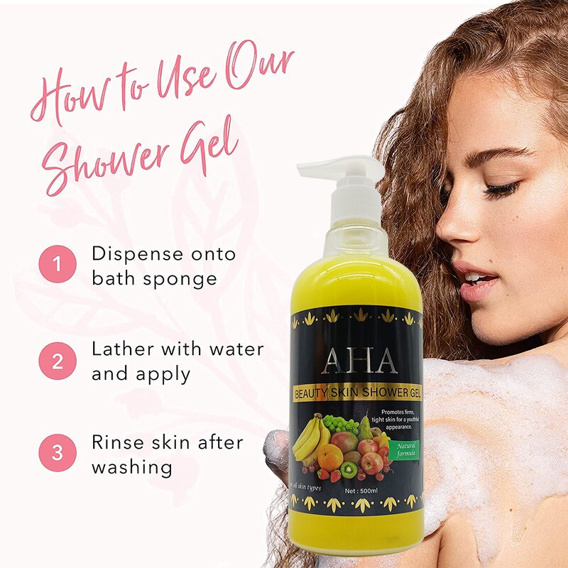 5D Gluta AHA Shower Gel - Manufacturer Beauty Skin Firms Tight Fast Action