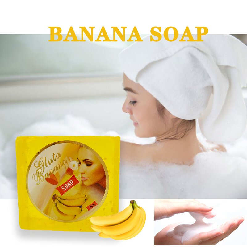 Banana Gluta Soap - Manufacturer Whitening Dark Spots Pimples Dark Circles Stretch Marks