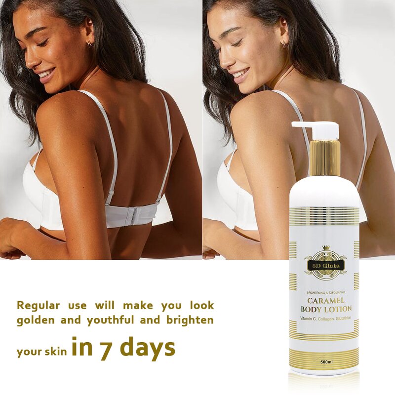 5D Gluta Lotion - Manufacturer Caramel Private Label Dark Skin Pigmentation Stretch Marks
