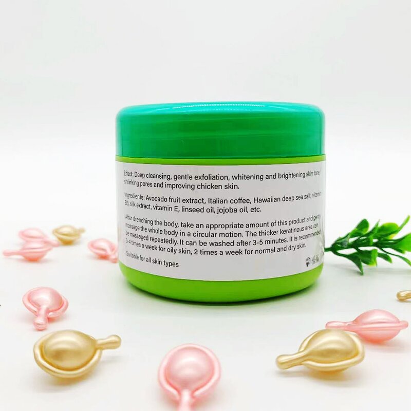 5D Gluta Avocado Scrub - Manufacturer Exfoliation Remove Dead Skin Lighten Elasticity
