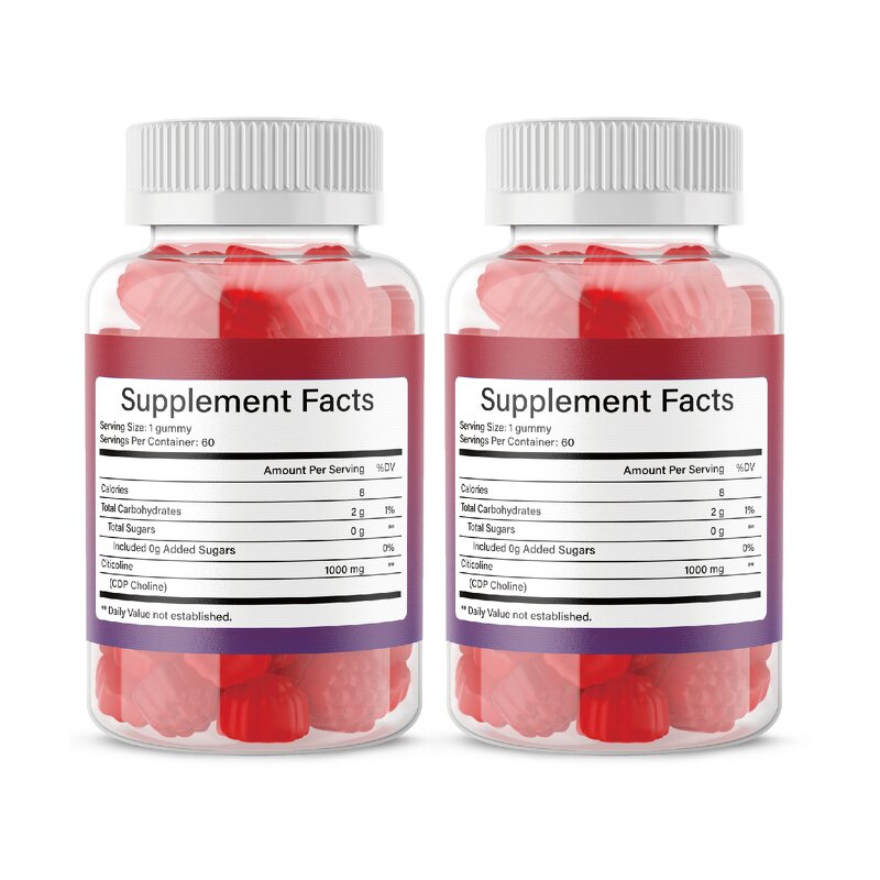 Citicoline Gummies Manufacturer - CDP Choline 1000mg Sugar-Free for Cognitive